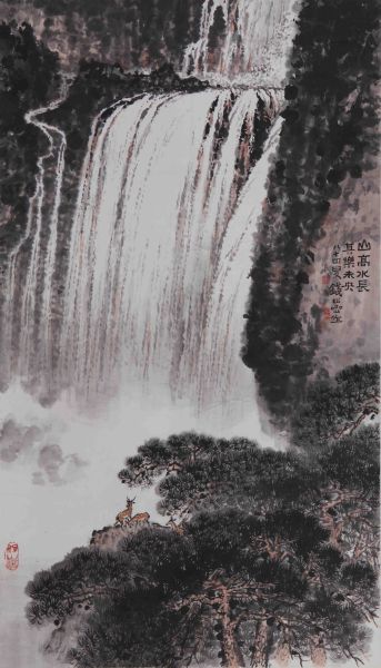 钱松岩 《山高水长》 设色纸本 立轴 118×68cm