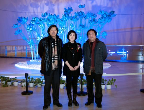 丁杰、杜华、刘健在济南市美术馆