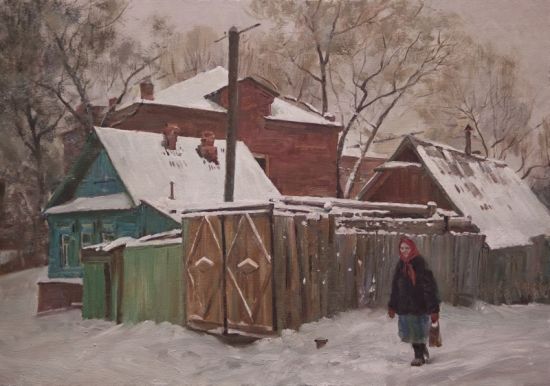《冬日街道》 50cmх70cm 布面油画 2014年